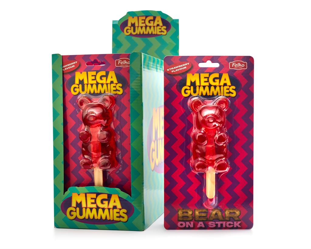 Mega Gummies Bear-on-a-Stick 120 g