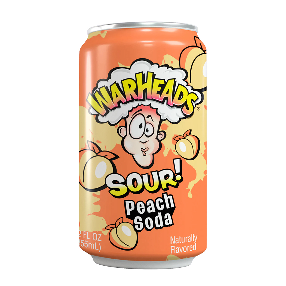 Warheads Sour Soda Peach 355 ml