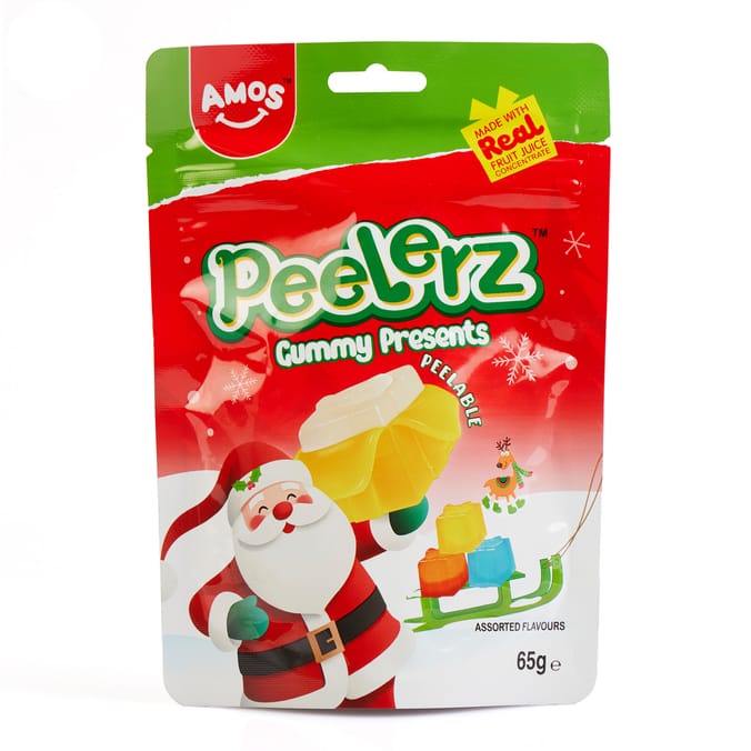 [SS002009] Amos Peelerz Gummy Christmas Presents 65g