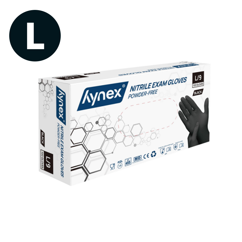[H12003] Hynex Gants Jetables Nitril 100 pièces Sans Poudre L