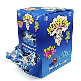 [503547 6038] Warheads Blue Rasberry Bubblegum Pop 21 g