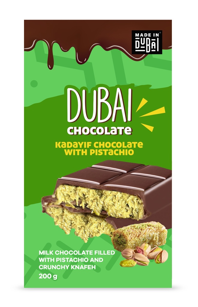 Dubai Chocolate Kadayif Chocolate with Pistachio 200 g