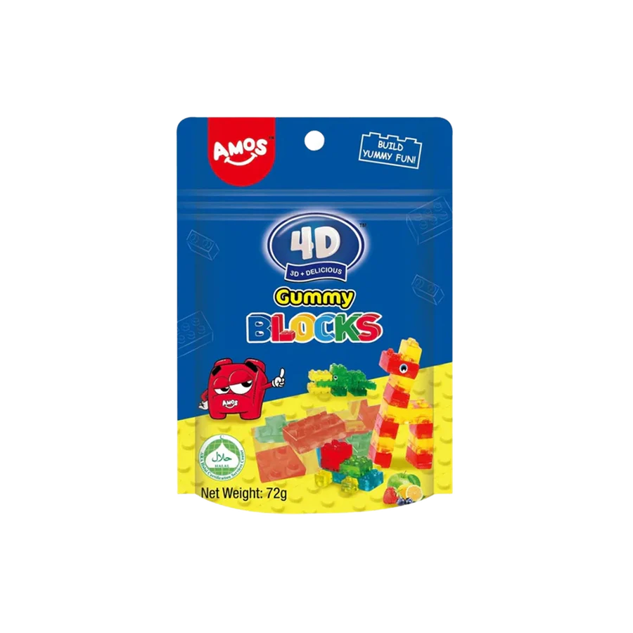 Amos 4D Gummy Blocks 72g