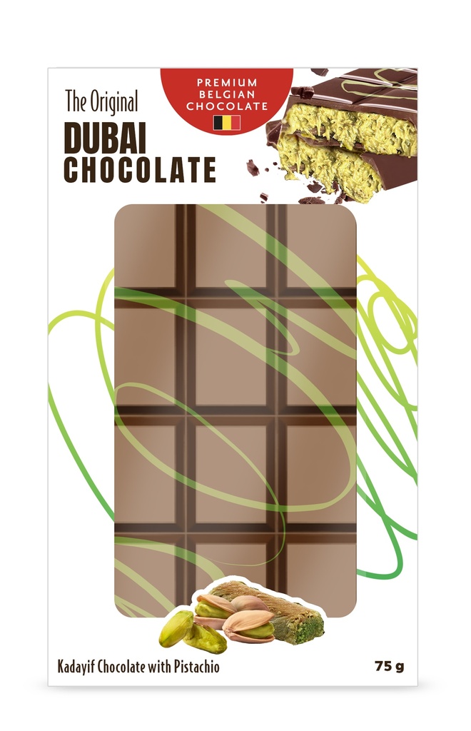 The Original Dubai Chocolate Kadayif and Pistachio 75 g 