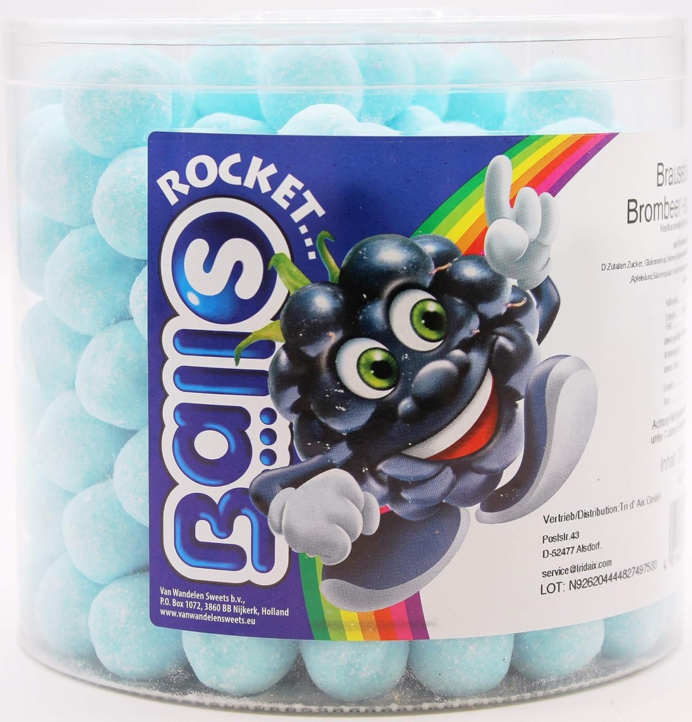 Rocket Balls Mûre Acidulée 200 pièces