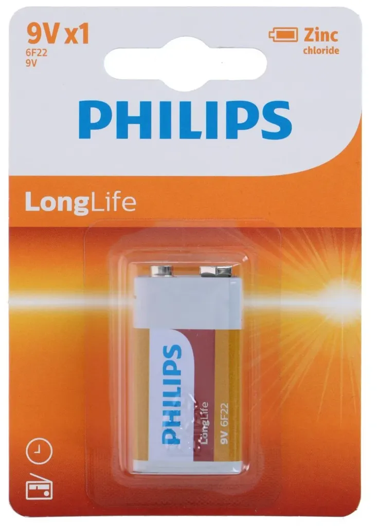 [SS002519] Philips Batterie 9V 6F22 Longlife