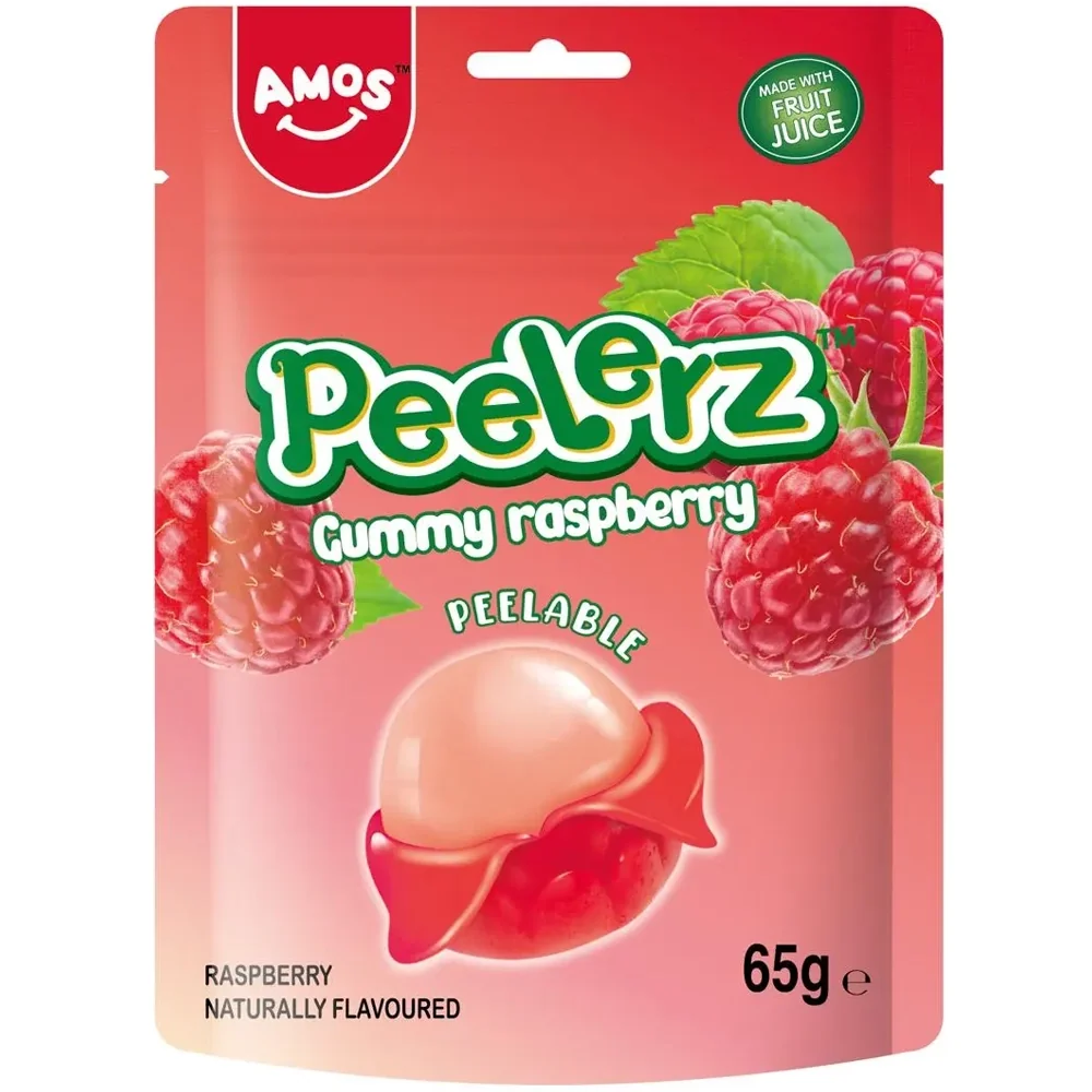 Amos Peelerz Gummy Raspberry 65 g
