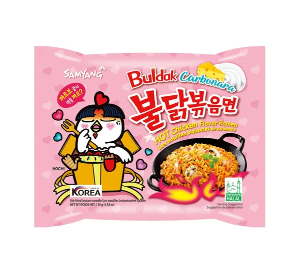 [SS002588 10391] Samyang Hot Chicken Ramen Carbonara Rose 10 x 130 g
