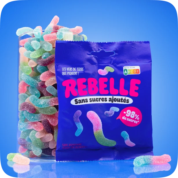 [SS002653] Rebelle Worms acidulés 50 gr