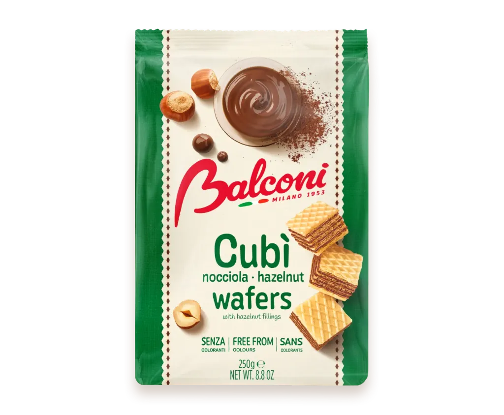 Balconi Cubi Wafers Hazelnut 250g