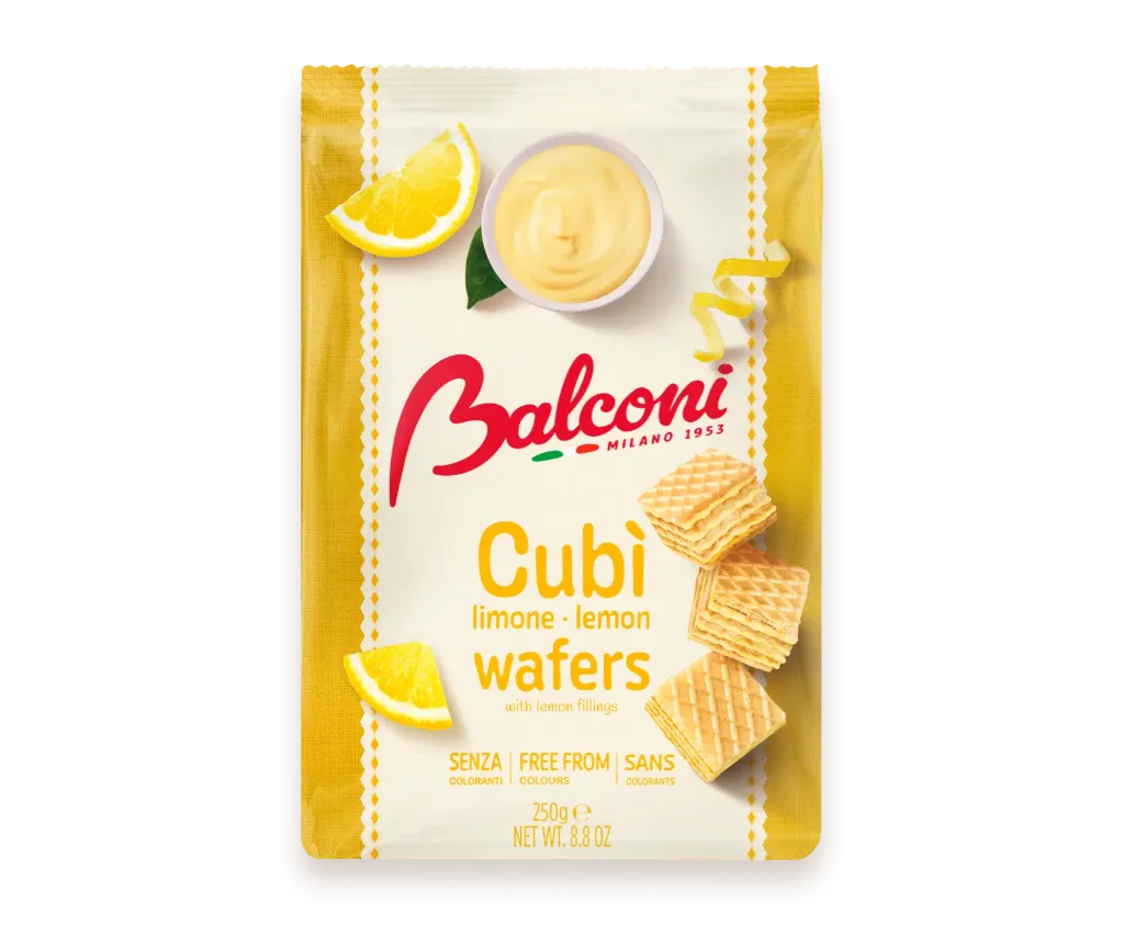[SS002761 580400] Balconi Cubi Wafers Lemon 250g