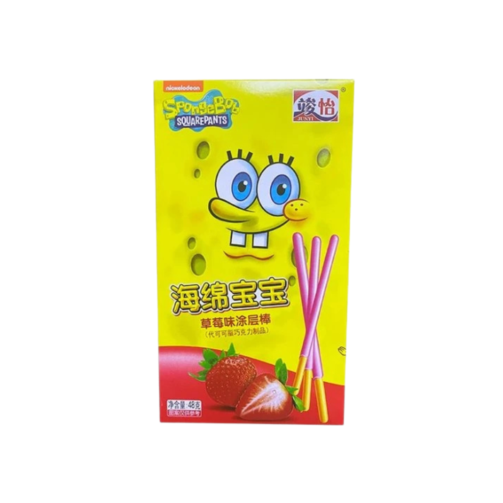 SpongeBob SquarePants Coated Stick Strawberry & Milk Asia 48 g
