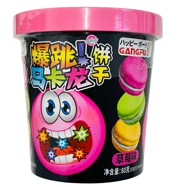 Gangfu Popping Macarons Strawberry 80 g