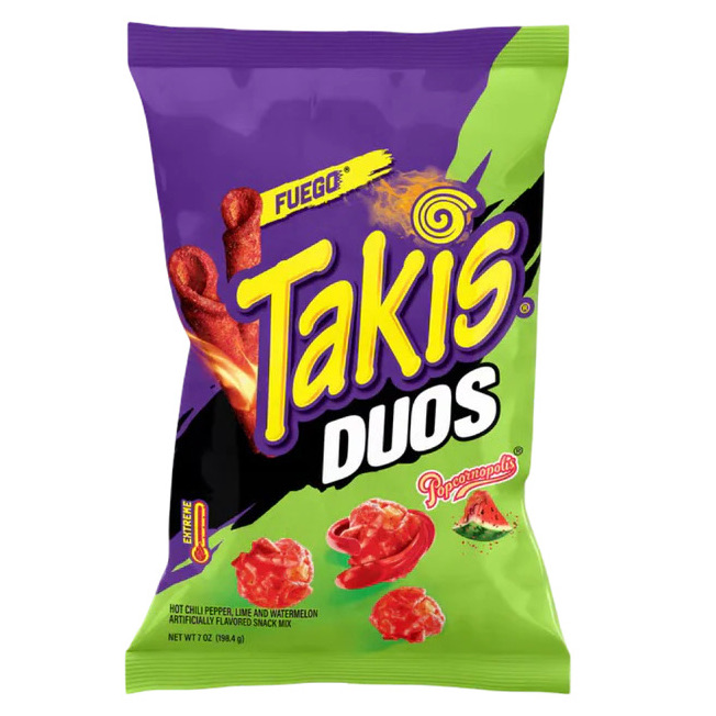 Takis Fuego Popcornopolis Duo Hot Chilli Pepper, Lime & Watermelon 85 g
