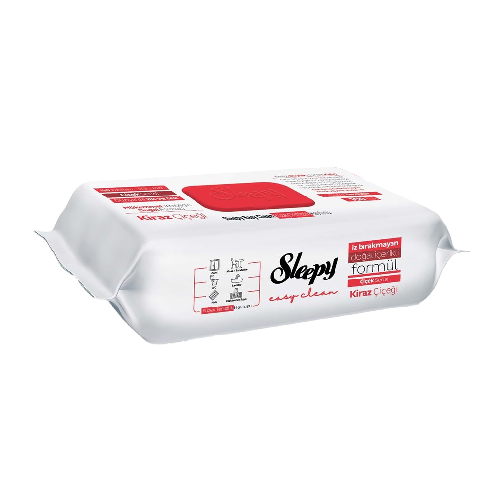 Sleepy Easy Clean Surface Cleaning Towel Cherry Blossom 100 Pack