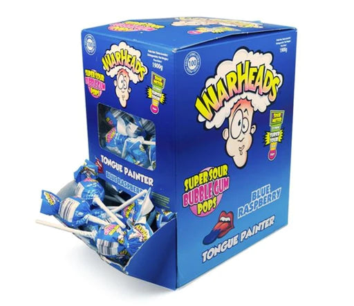 Warheads Blue Rasberry Bubblegum Pop 21 Gr