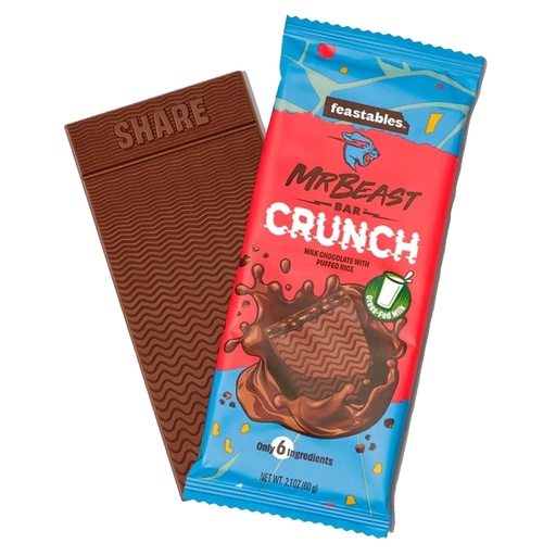 [SS000092] Mr Beast Feastables Crunch Chocolate 60 g
