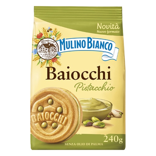 [SS000845] Mulino Bianco Baiocchi Pistacchio Busta 240 g