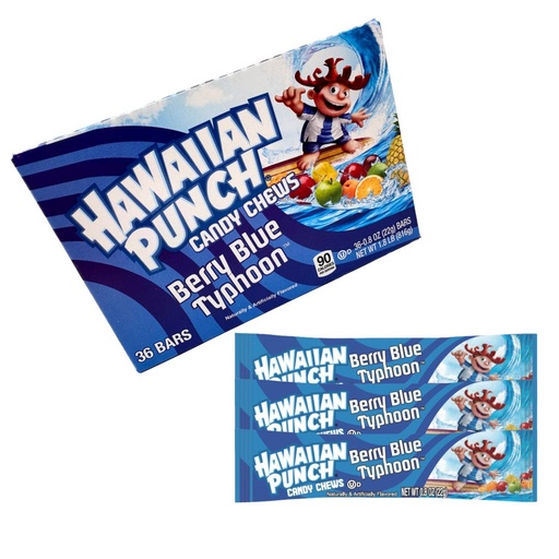 [SS000860] Hawaiian Punch Chews Bar Berry Blue Typhoon 22 g