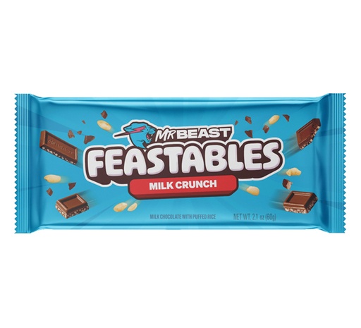 [SS001019] Mr Beast Feastables Chocolate Milk Crunch 60 g