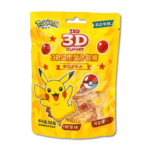 [SS001760] Pokemon Juice 3D Gummy Candy Cola 56 g