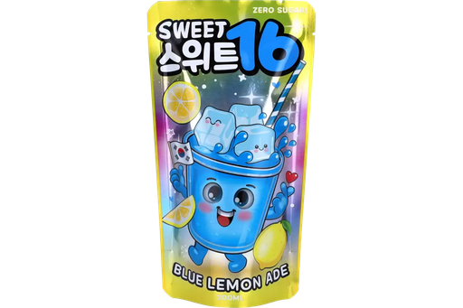 [SS001811] Sweet16 Blue Lemon Ade Zero Sugar 200 ml