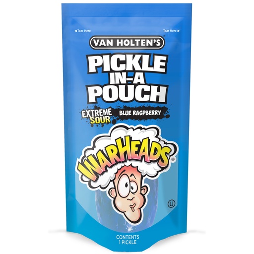 [SS002064] Van Holten's Pickle-In-A-Pouch WARHEADS Blue Raspberry Pickle