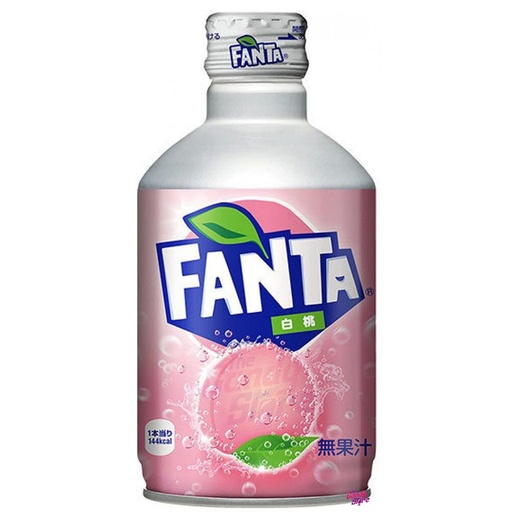 [10892] Fanta Japan Alluminium Bottle White Peach 300 ml