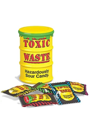 [503622] Toxic Waste Yellow Sour Candy Drum 42 g